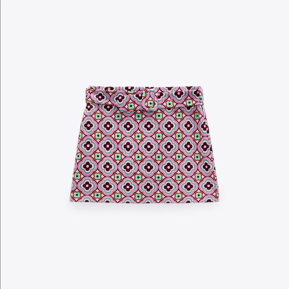 Zara Multicolored Floral Skirt